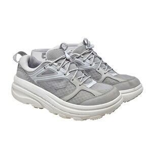 Hoka One One Bondi B3LS Grey White Chunky Sneakers Women 8.5 Mens 7.5 Orthopedic